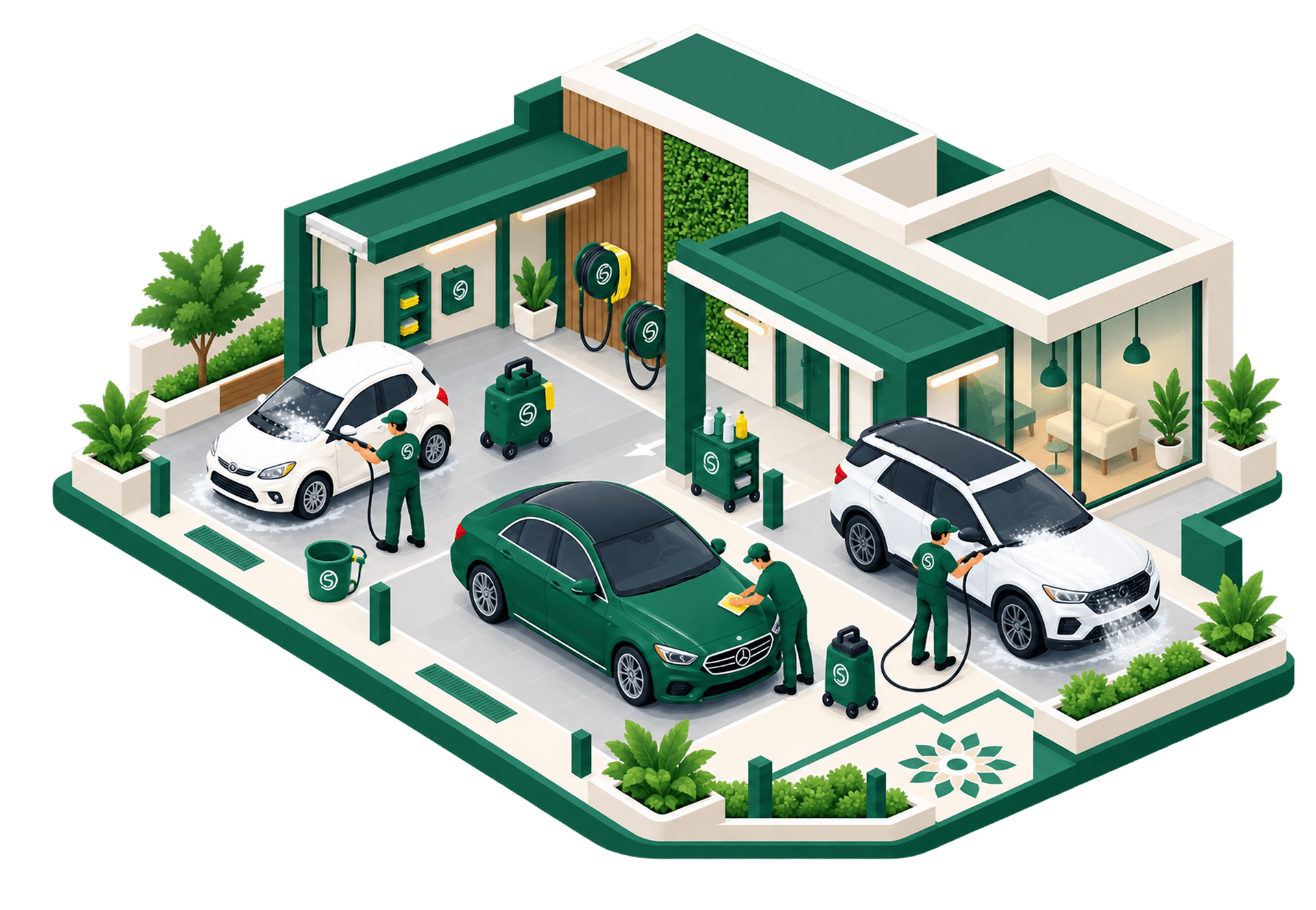 Car Wash Isometric View